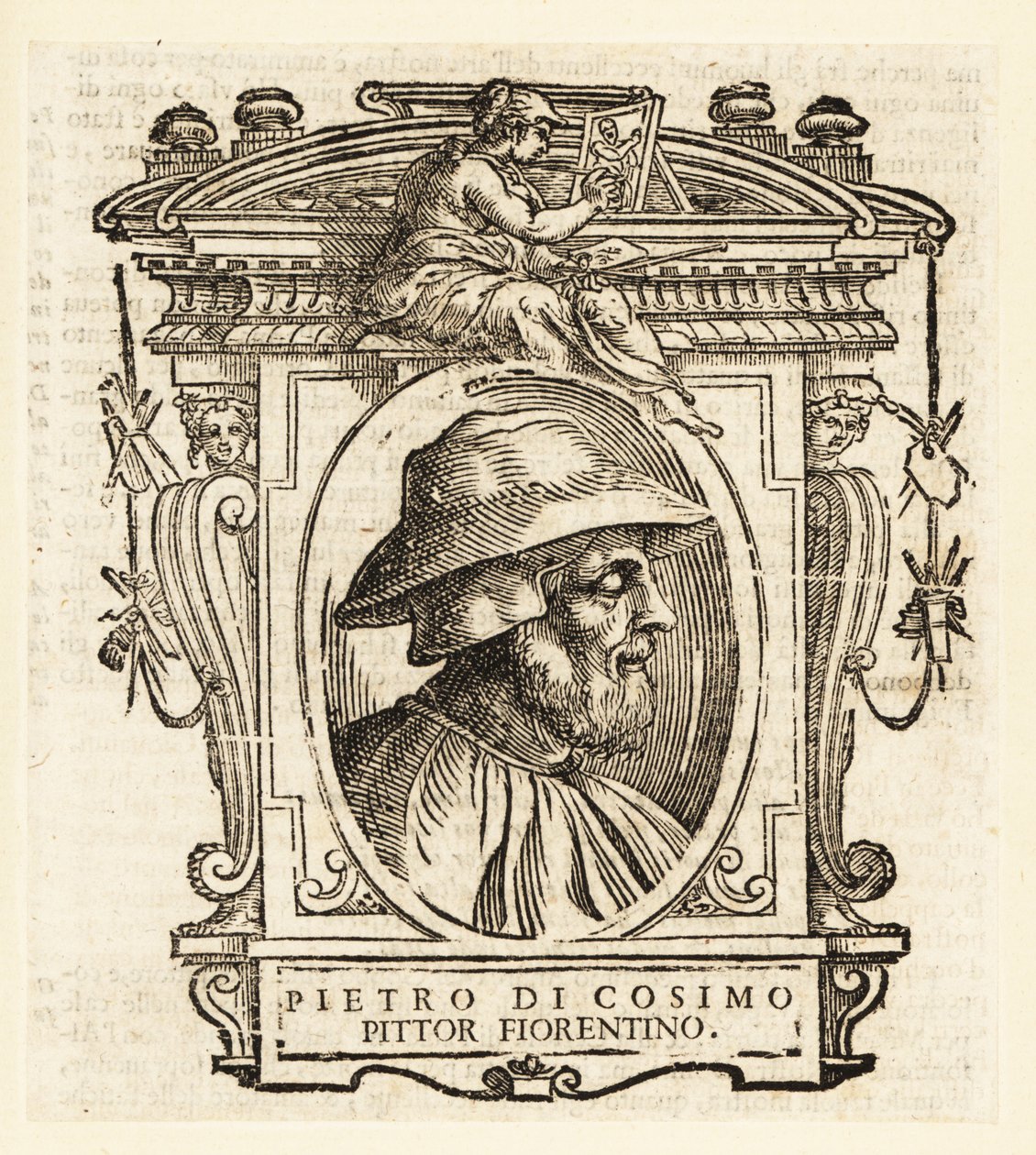 Portret van Piero di Cosimo, ook bekend als Piero di Lorenzo, Italiaanse schilder van de Renaissance uit Florence door Italian School