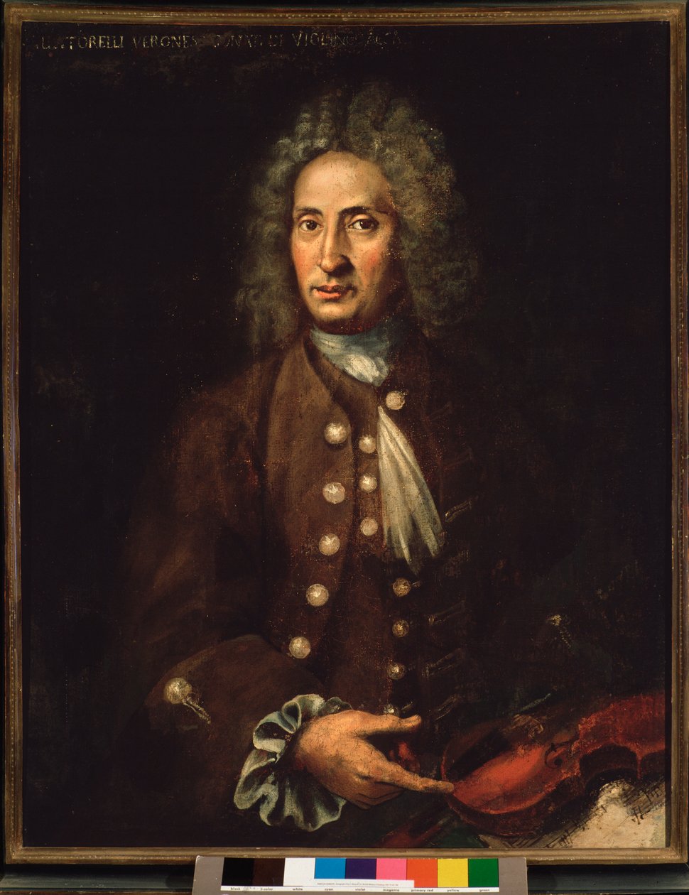 Portret van Italiaanse componist Giuseppe Torelli (1658-1709) door Italian School