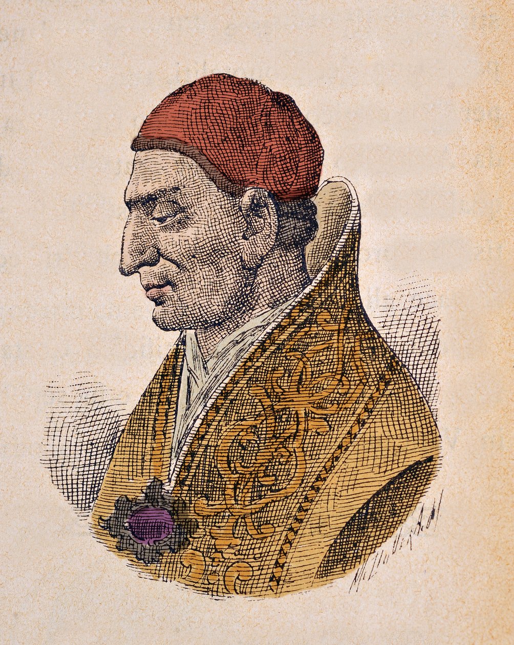 Portret van paus Constantinus I (708-715) door Italian School