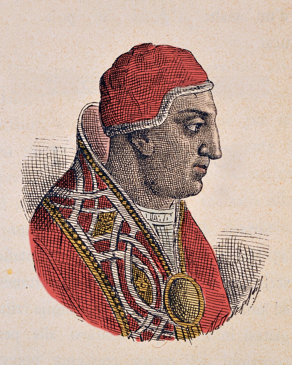 Portret van paus Gregorius II (715-731) door Italian School