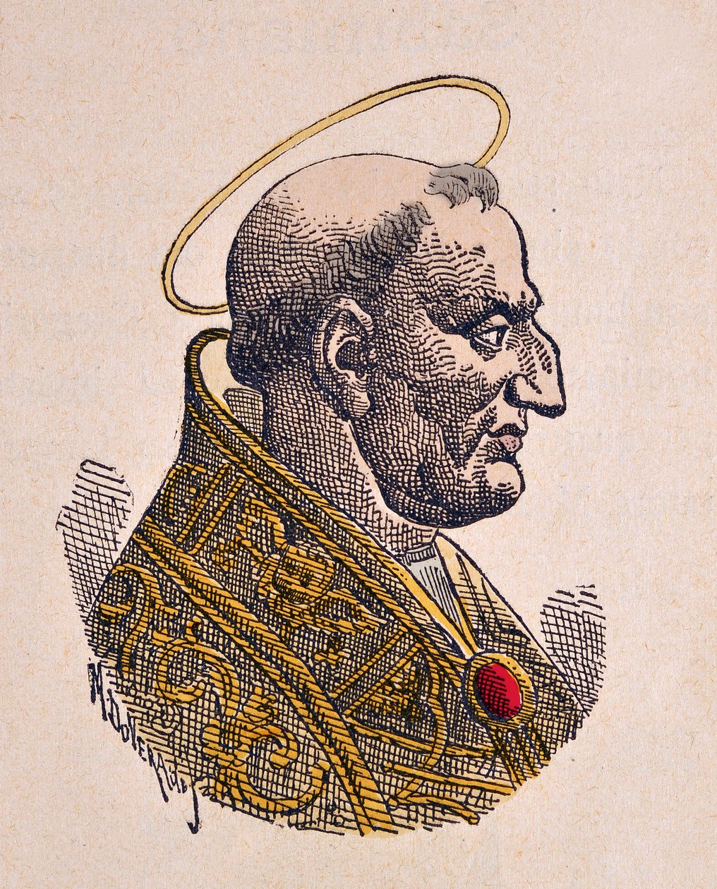 Portret van paus Gregorius de Grote (590-604) door Italian School