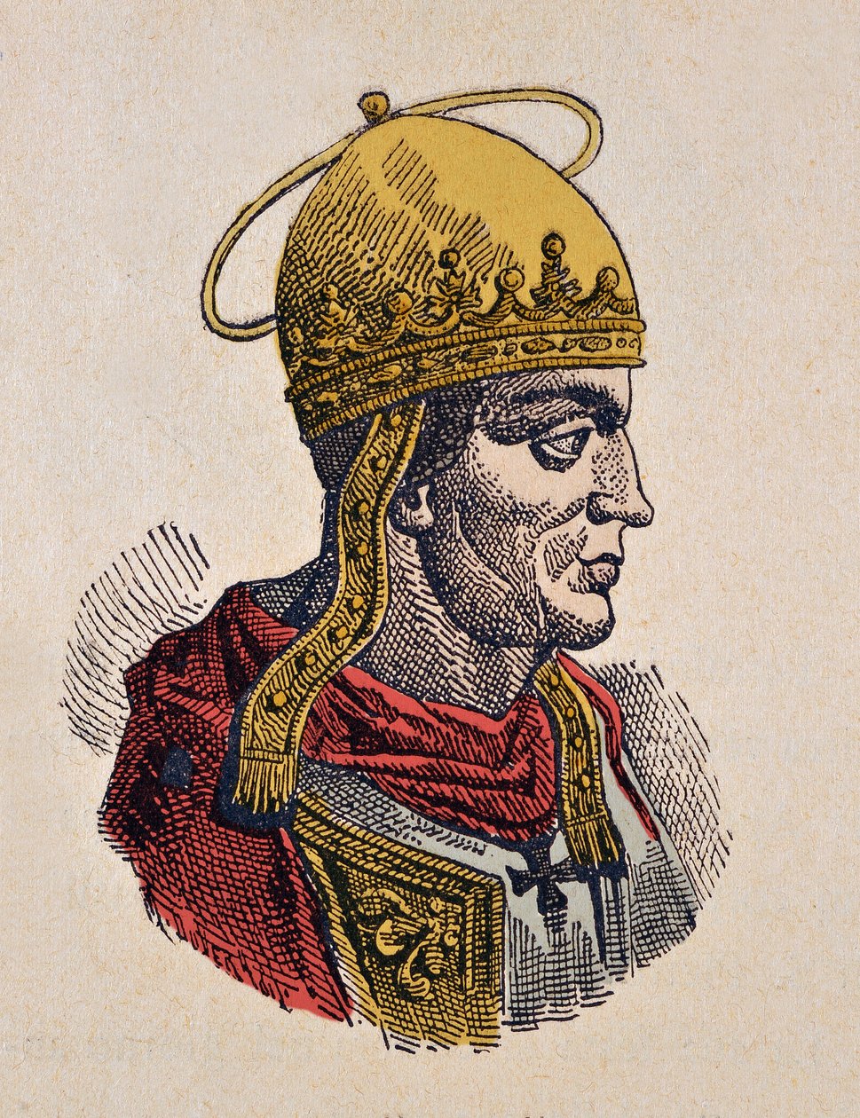 Portret van Paus Hilarius (461-468) door Italian School
