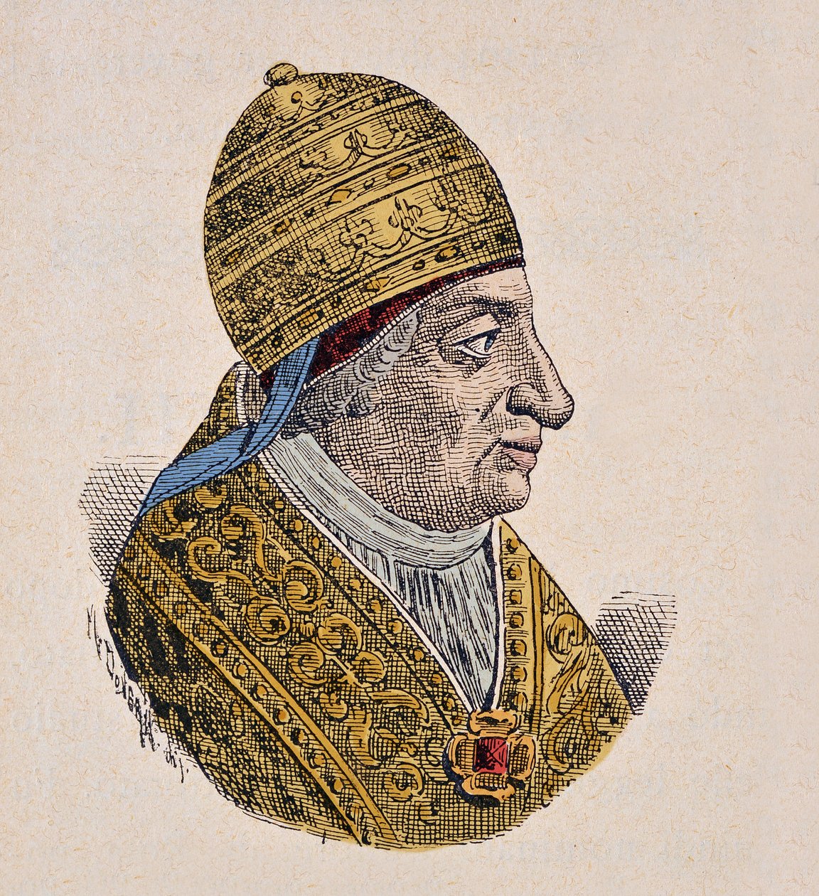 Portret van paus Innocentius VII (1404-1406) door Italian School