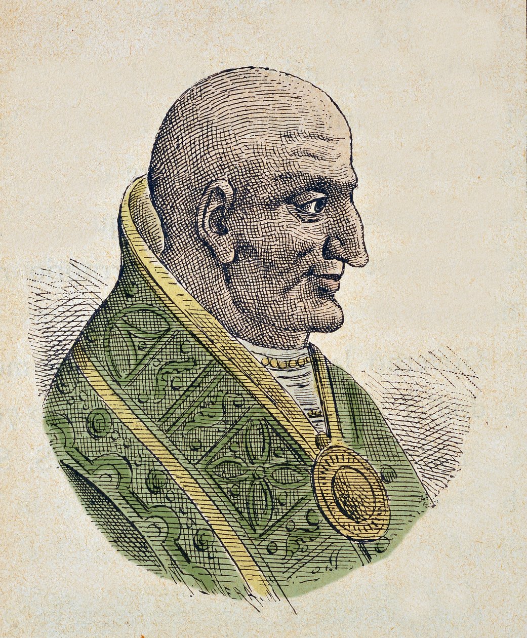 Portret van paus Johannes VII (705-707) door Italian School