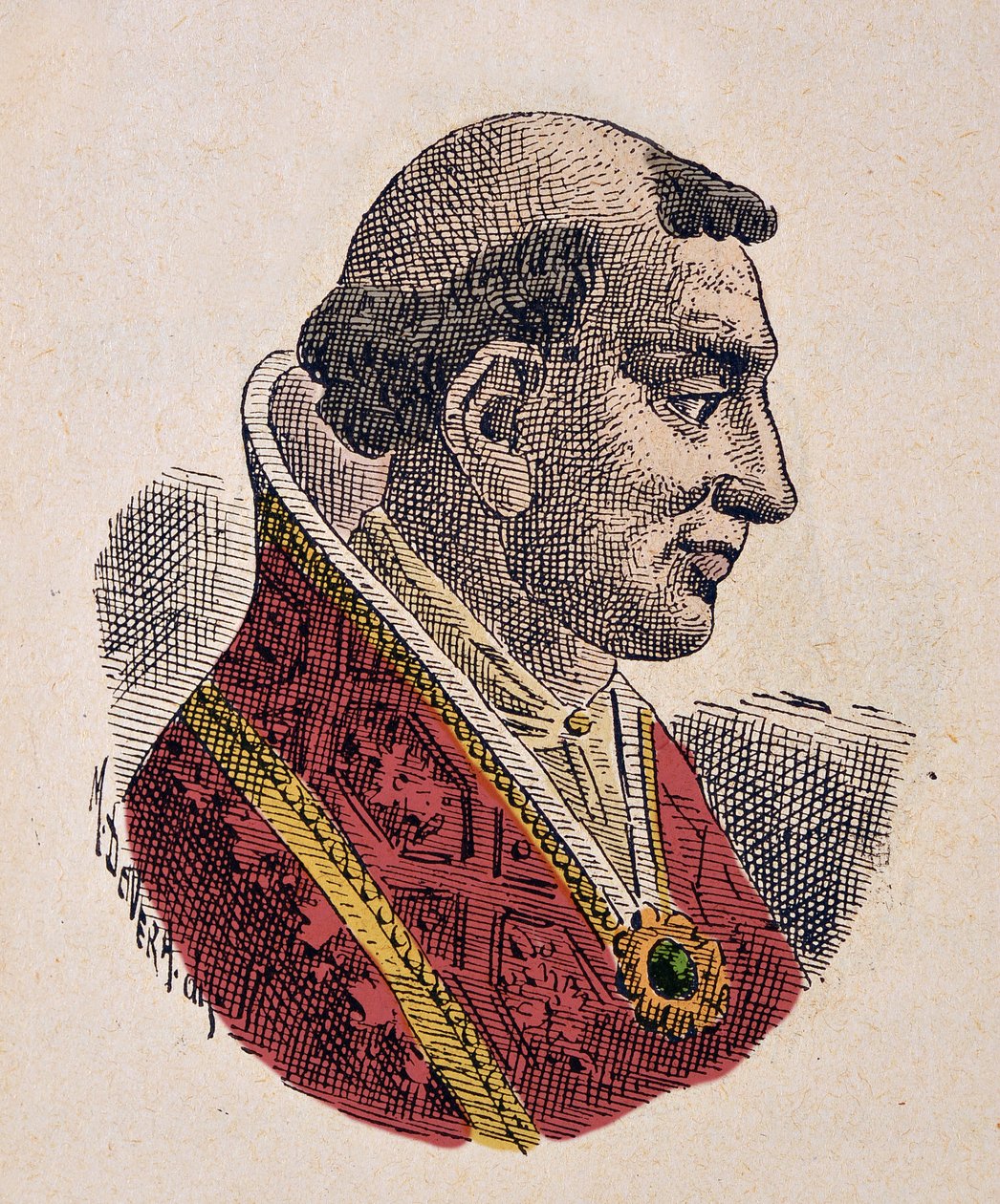 Portret van paus Leo VI (928-929) door Italian School