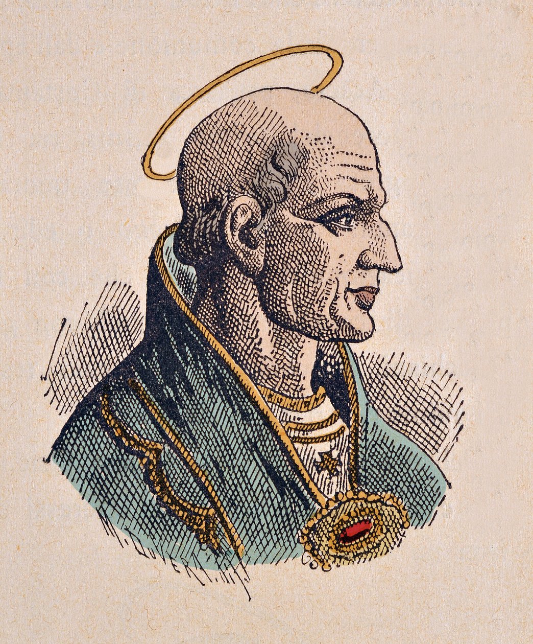 Portret van Paus Simplicius (468-483) door Italian School