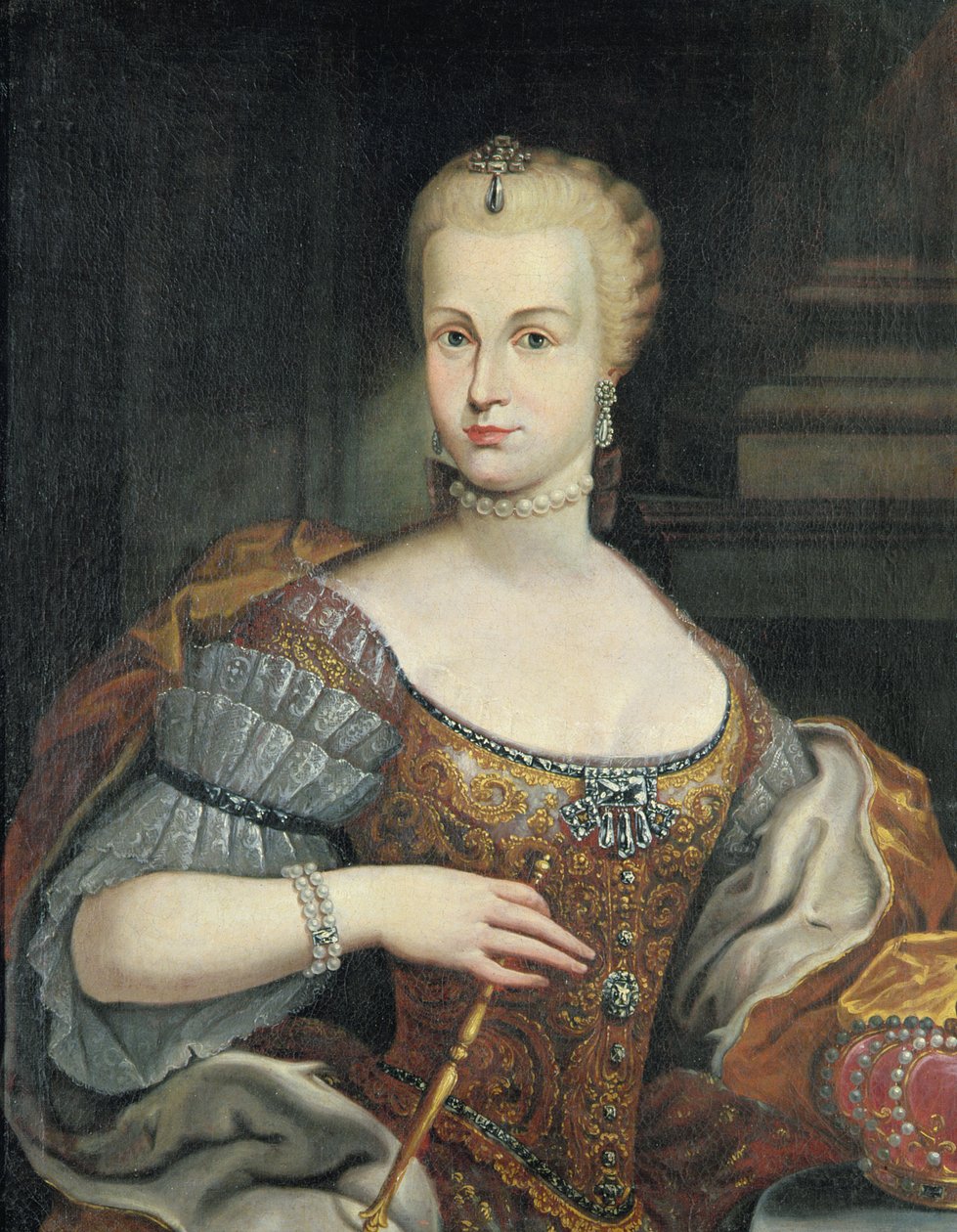 Portret van de vrouw van Pietro Leopoldo di Lorena, ca. 1750 door Italian School