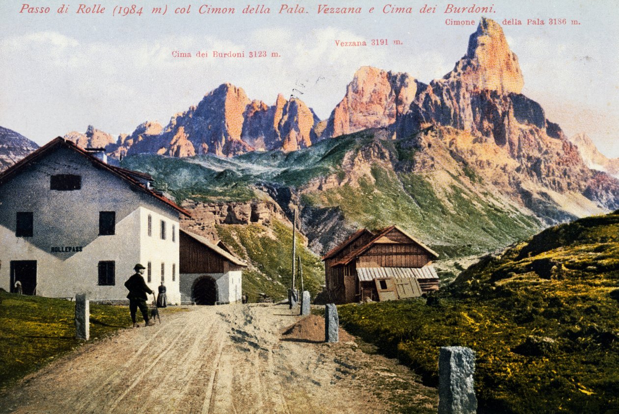Rolle Pass, ansichtkaart, Trentino-Alto Adige, Italië, 20e eeuw door Italian School