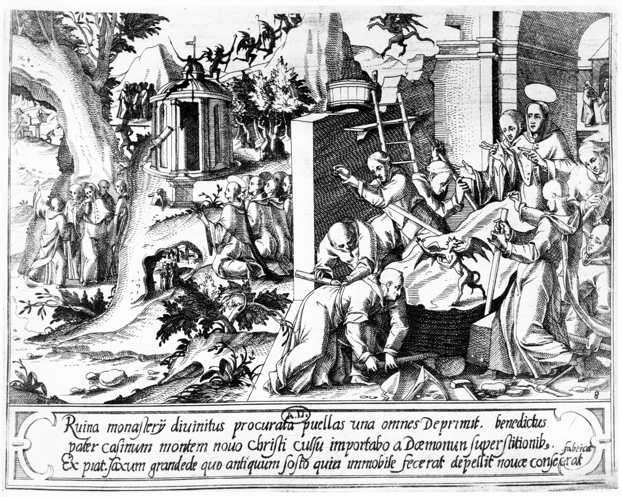 Sint Bruno Sticht het Kartuizerklooster door Italian School