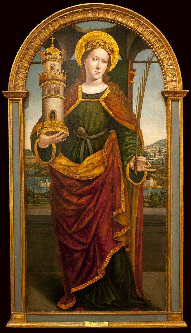 Sint Barbara door Italian School