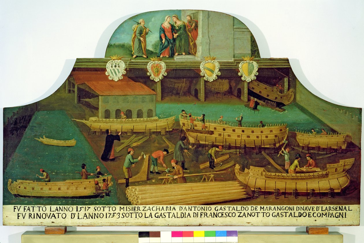 Bord voor de familie Marangoni van scheepsbouwers, Venetiaans, 1517 door Italian School