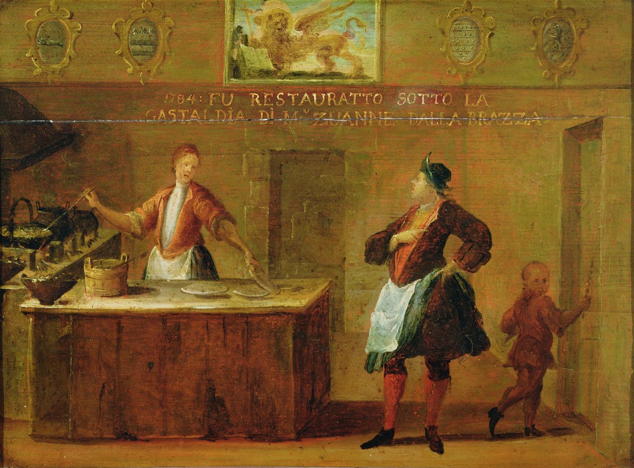 Bord van het Venetiaanse Banketbakkersgilde door Italian School