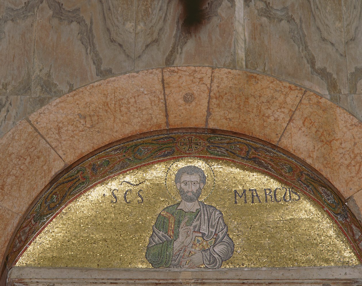 St. Marcus (mozaïek) door Italian School