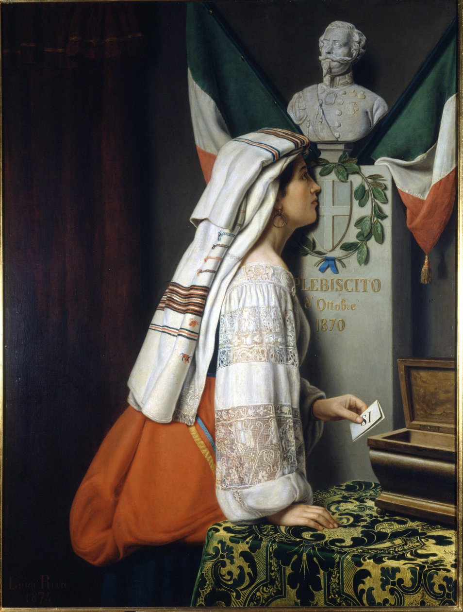 Het plebisciet van 1870. Bij deze gelegenheid stemden de Italianen voor Italiaanse eenheid. Museo del Risorgimento. Milaan door Italian School