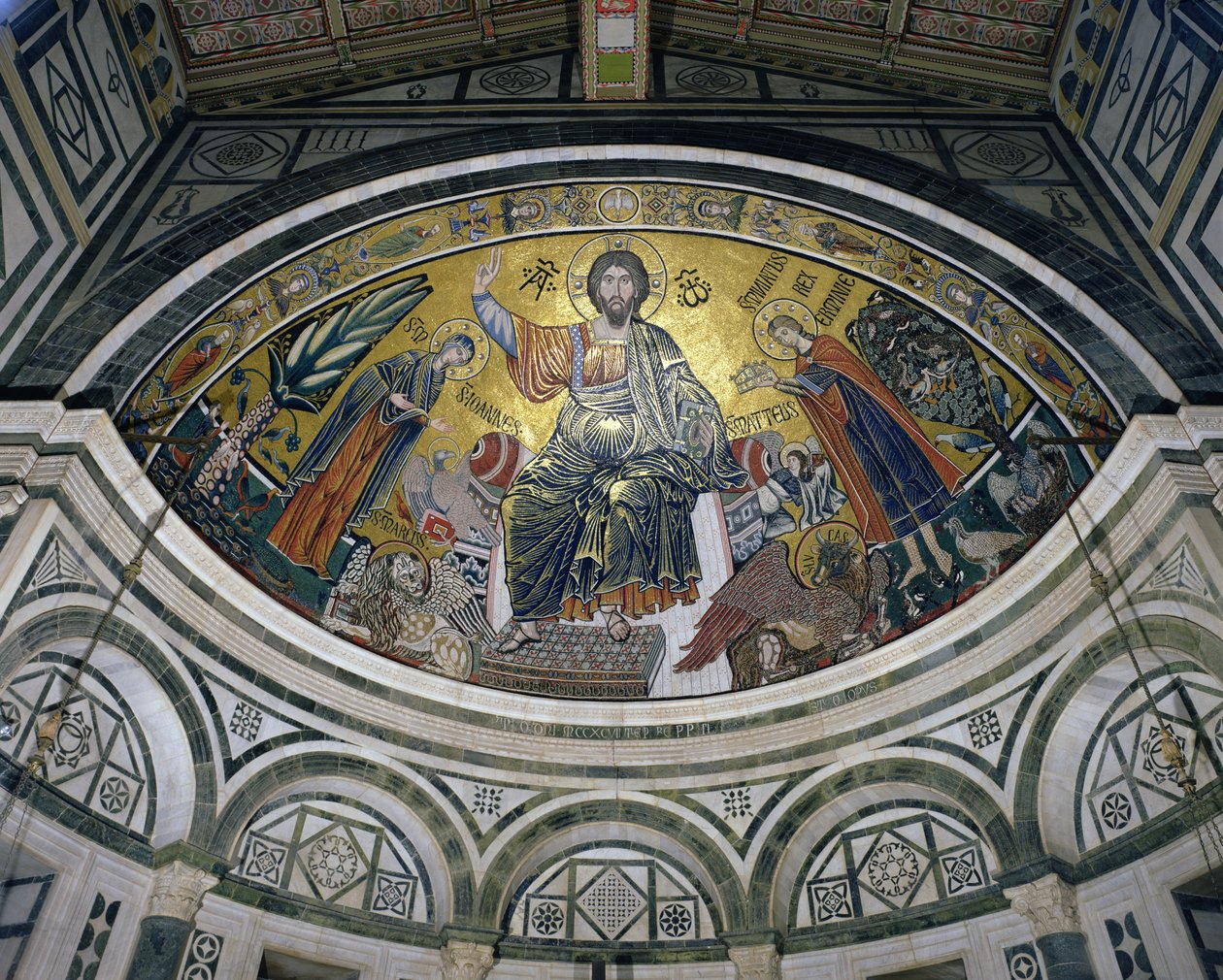 De zegen van Christus, 1297 door Italian School