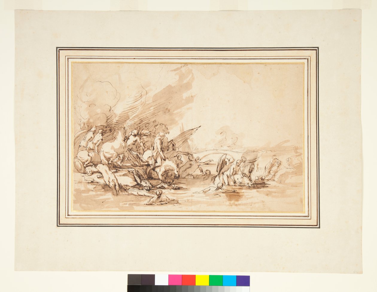De vlucht van Cloelia en haar metgezellen, 1650-1700 door Italian School