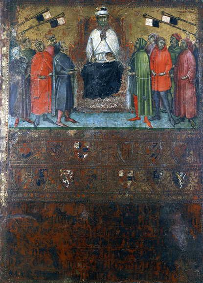 De regering herstelt de controles op de steden, 1385 door Italian School