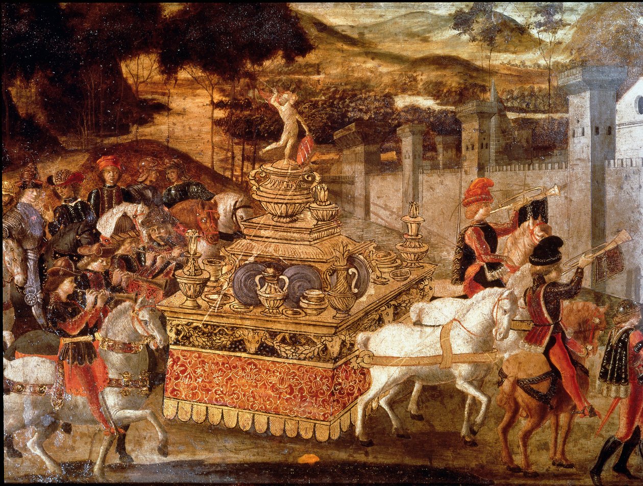 Overwinning van Lucius Aemilius Paullus over Perseus, koning van Macedonië (detail) door Italian School