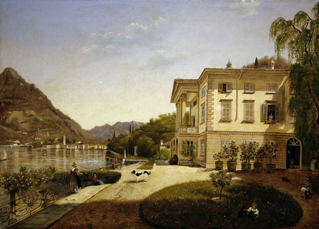 Villa La Roda in Blevio, aan het Comomeer (eigendom van Giuditta Pasta vanaf 1827, nu vernietigd) door Italian School