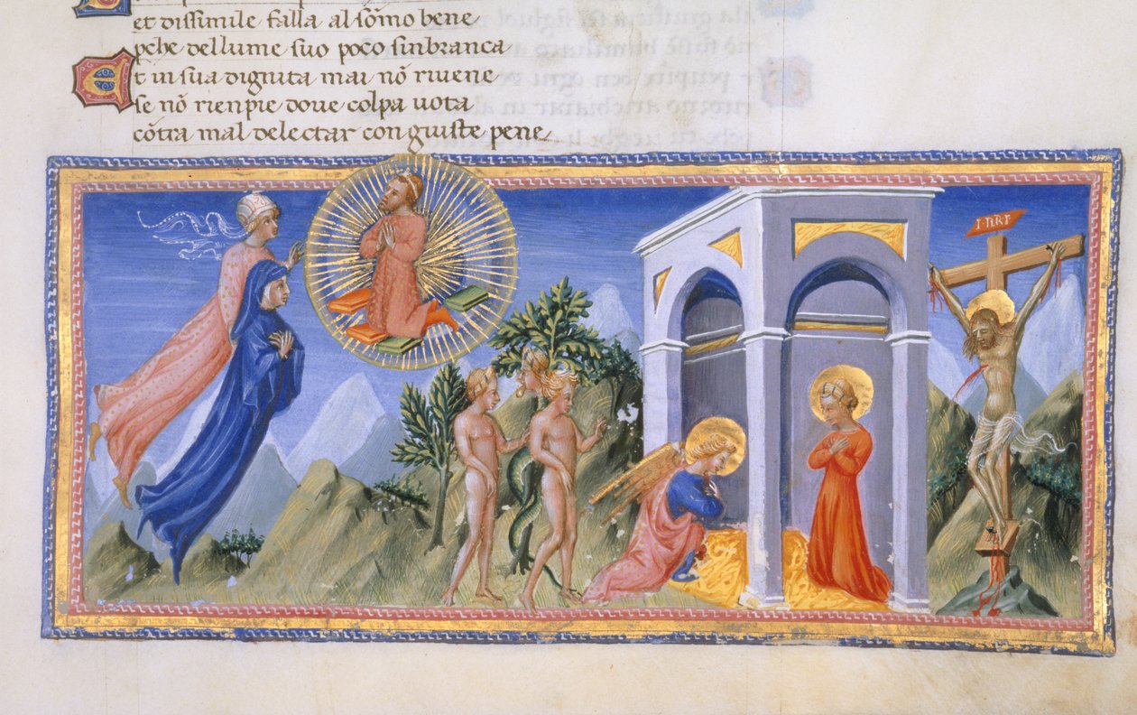 Yates Thompson 36, f.141 Het Mysterie van de Verlossing, uit 