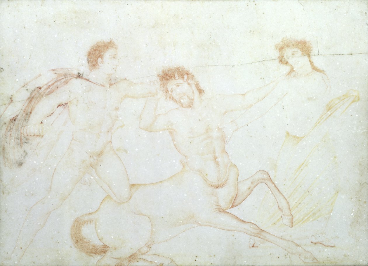 De dood van een centaur, mogelijk Eurytus en Pirithous, Herculaneum door Italian School Italian School