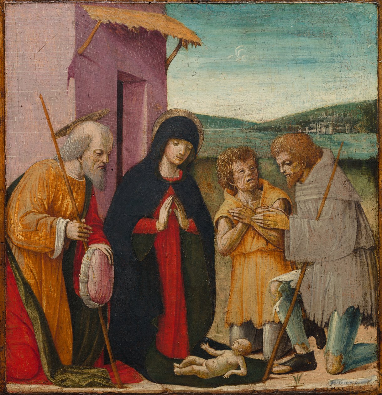 Aanbidding der Herders door Italy, 15th century