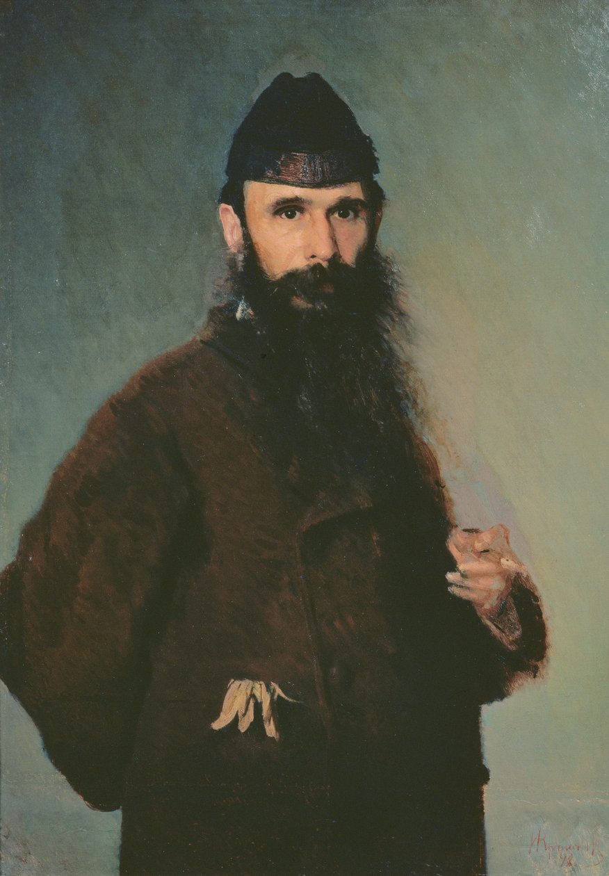 Portret van Alexander Litovtchenko (1835-90), 1878 door Ivan Nikolaevich Kramskoy