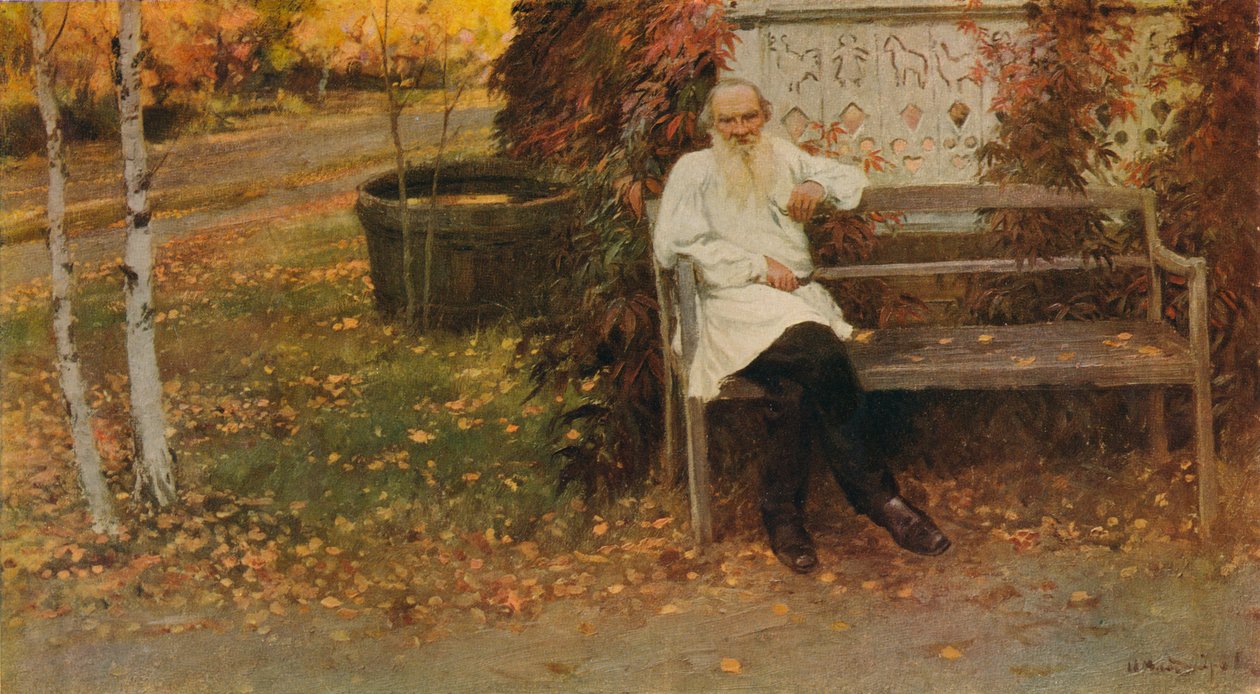 Graaf Leo N. Tolstoi, ca. 1909 door Ivan Alekseyevich Vladimiroff