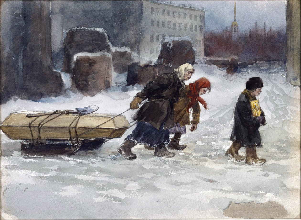Begrafenis van een arbeider die geen communist was door Vladimirov, Ivan Alexeyevich door Ivan Alexeyevich Vladimirov