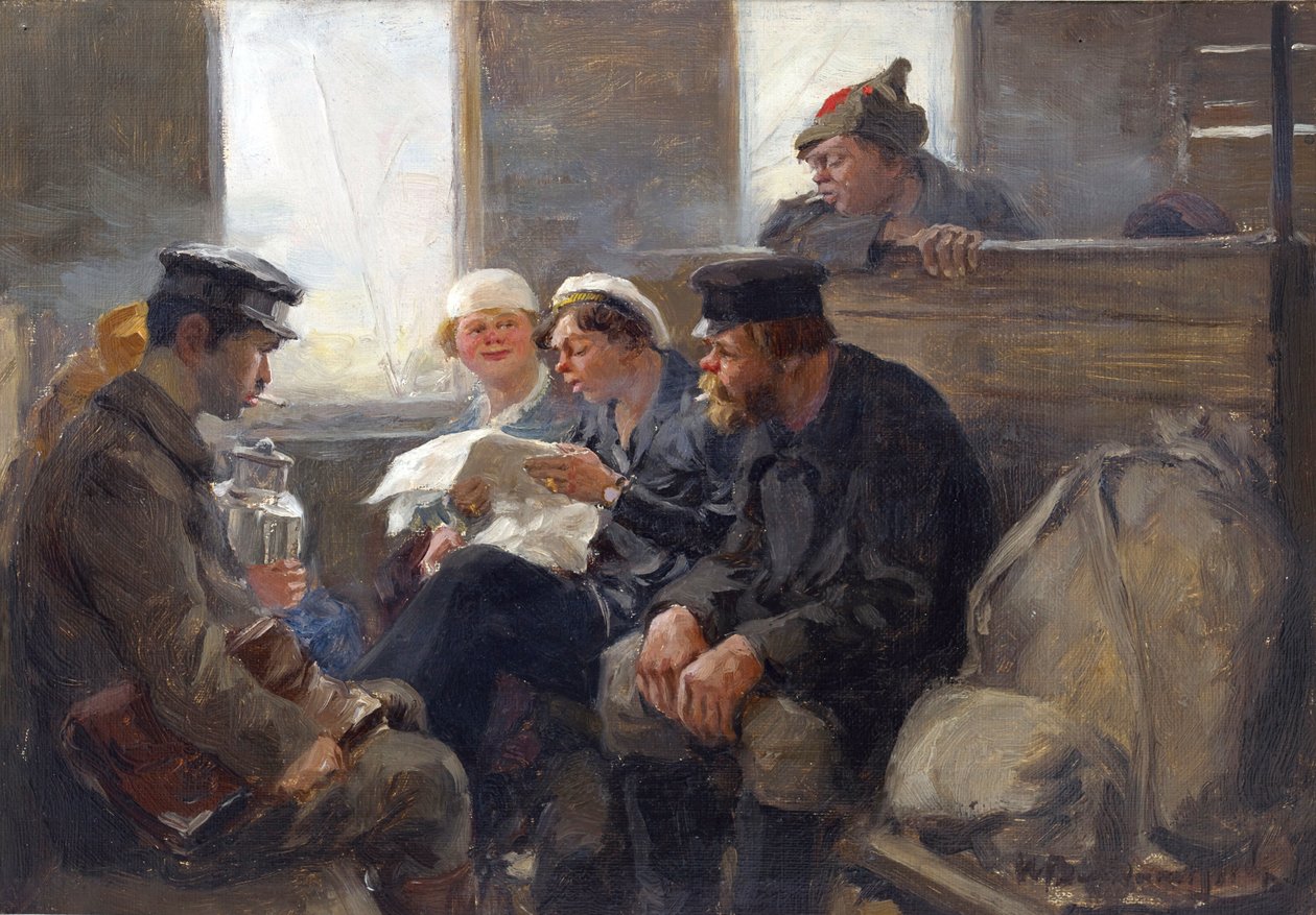 Groep Bolsjewieken in een trein door Vladimirov, Ivan Alexeyevich door Ivan Alexeyevich Vladimirov
