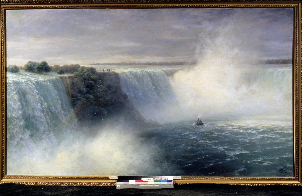 De Niagara-watervallen, schilderij van Ivan Aivazovski (1817-1900) 1892, Nationaal Kunstmuseum van de Wit-Russische Republiek, Minsk door Ivan Konstantinovich Aivazovsky