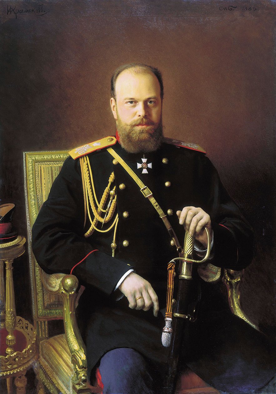 Portret van keizer Alexander III, 1886 door Ivan Kramskoy