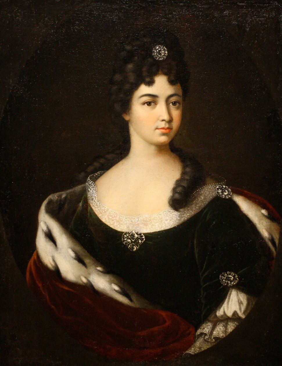 Portret van gravin Smaragda Maria Cantemir, eind 1710s-begin 1720s door Ivan Nikitich Nikitin