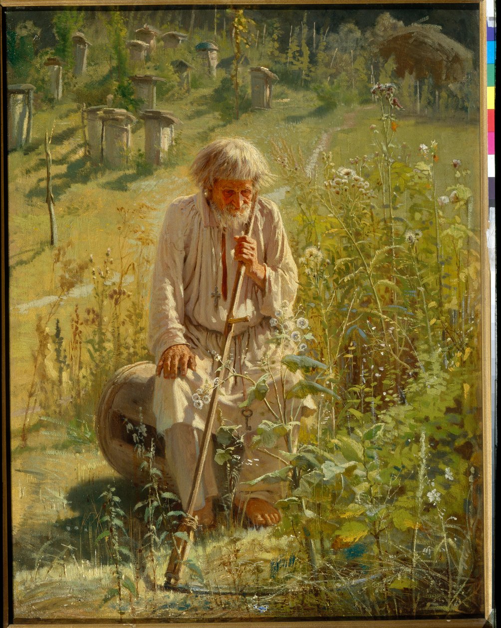 Imker - Schilderij van Ivan Nikolayevich Kramskoi (1837-1887), olie op doek door Ivan Nikolaevich Kramskoy