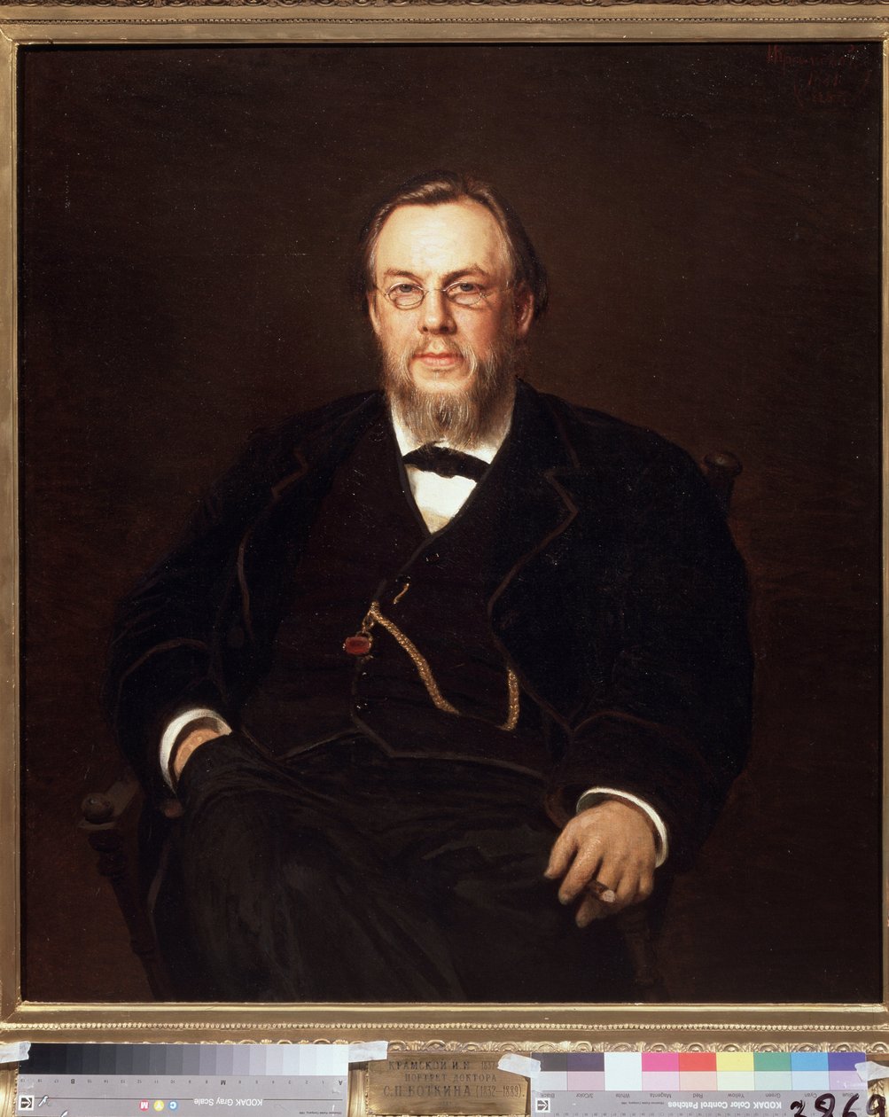 Portret van verzamelaar Dr. Sergei Botkin door Ivan Nikolaevich Kramskoy