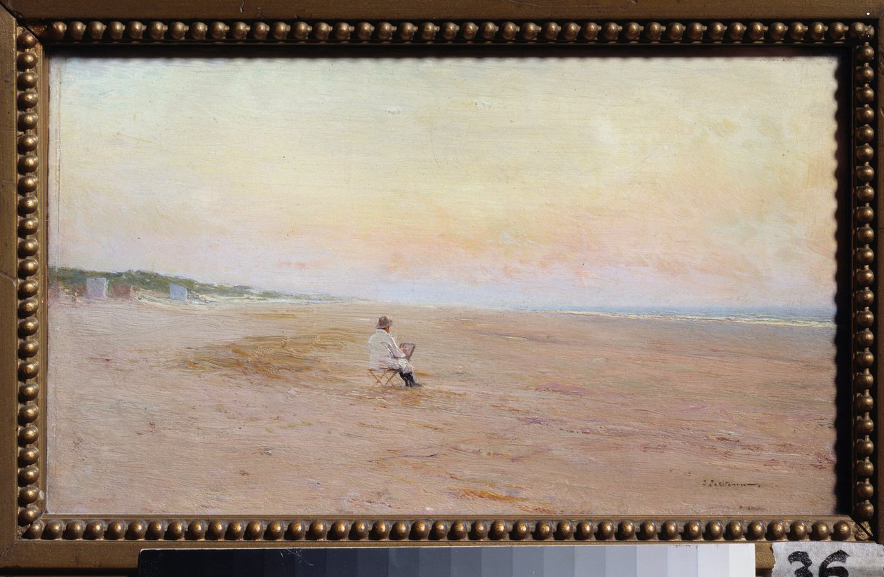Kunstenaar aan de kust door Ivan Pavlovich Pokhitonov