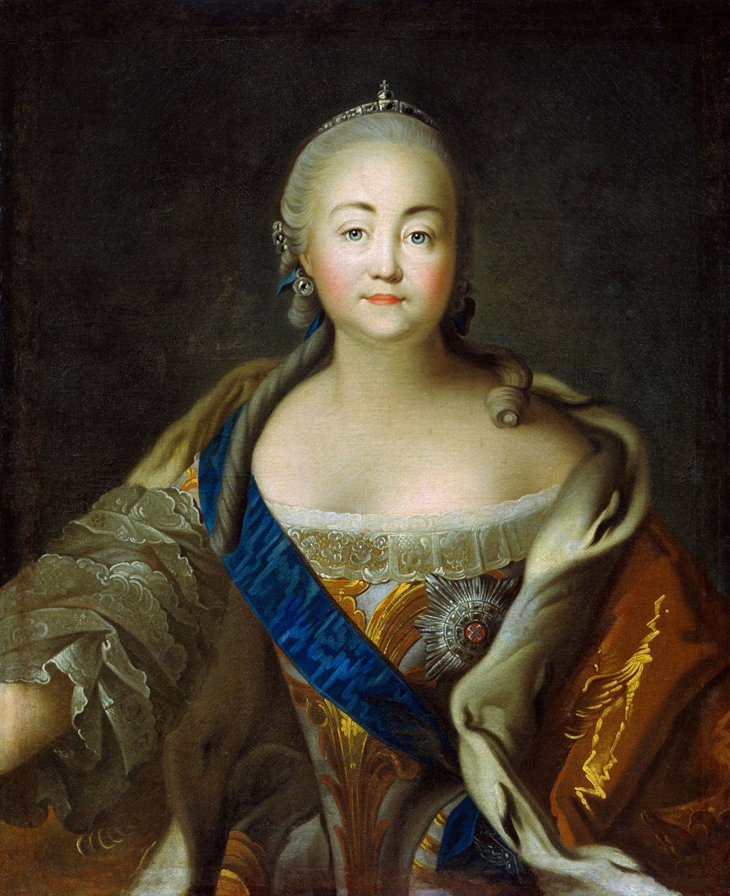 Portret van keizerin Elisabeth 1709-1762 door Ivan Petrovich Argunov