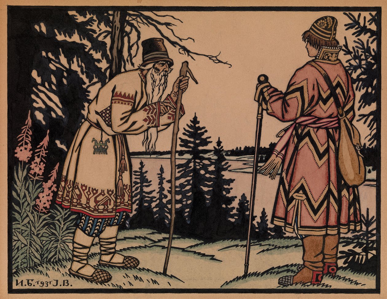 Ivan Tsarevich en Kikkerprinses, 1931 door Ivan Yakovlevich Bilibin