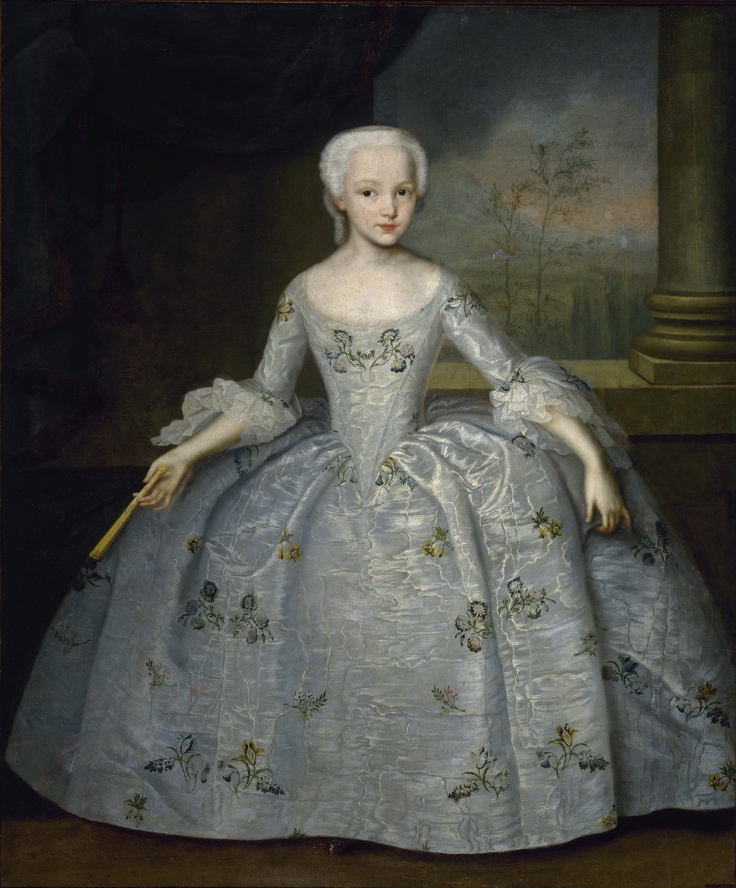 Portret van Sarah Eleanore von Fermor, ca. 1750 door Ivan Yakovlevich Vishnyakov