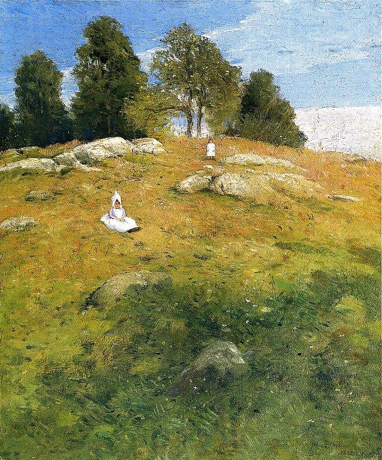 Zomermiddag, Shinnecock Landschap door J. Alden Weir
