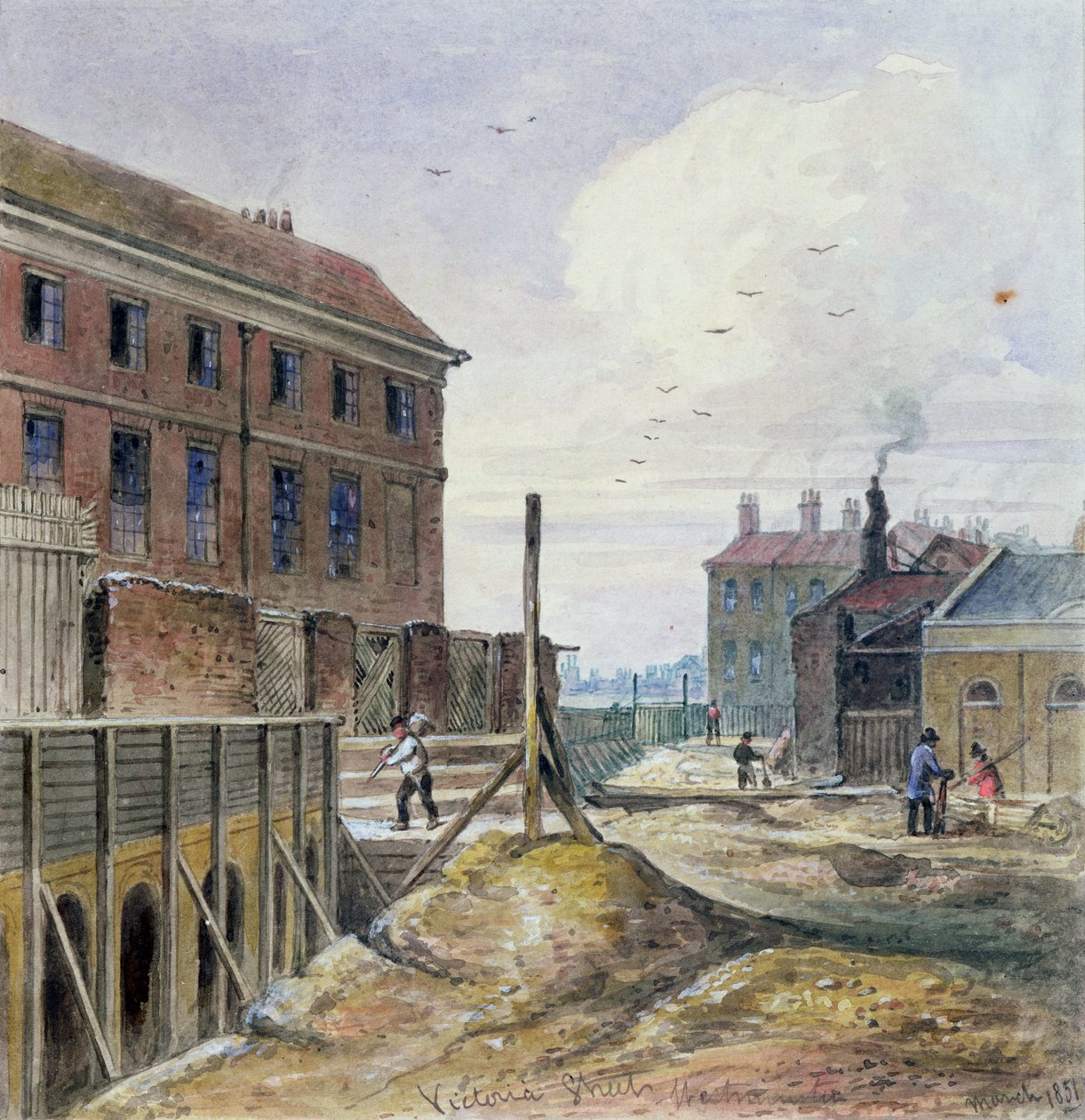Het Maken van Victoria Street, 1851 door J. Findley