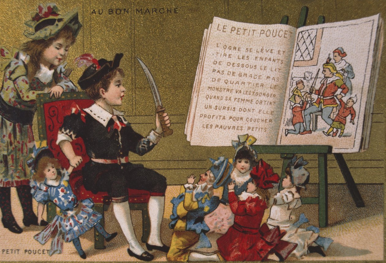 Klein Duimpje, reclame voor Au Bon Marché warenhuis, ca. 1900 door J. Minot
