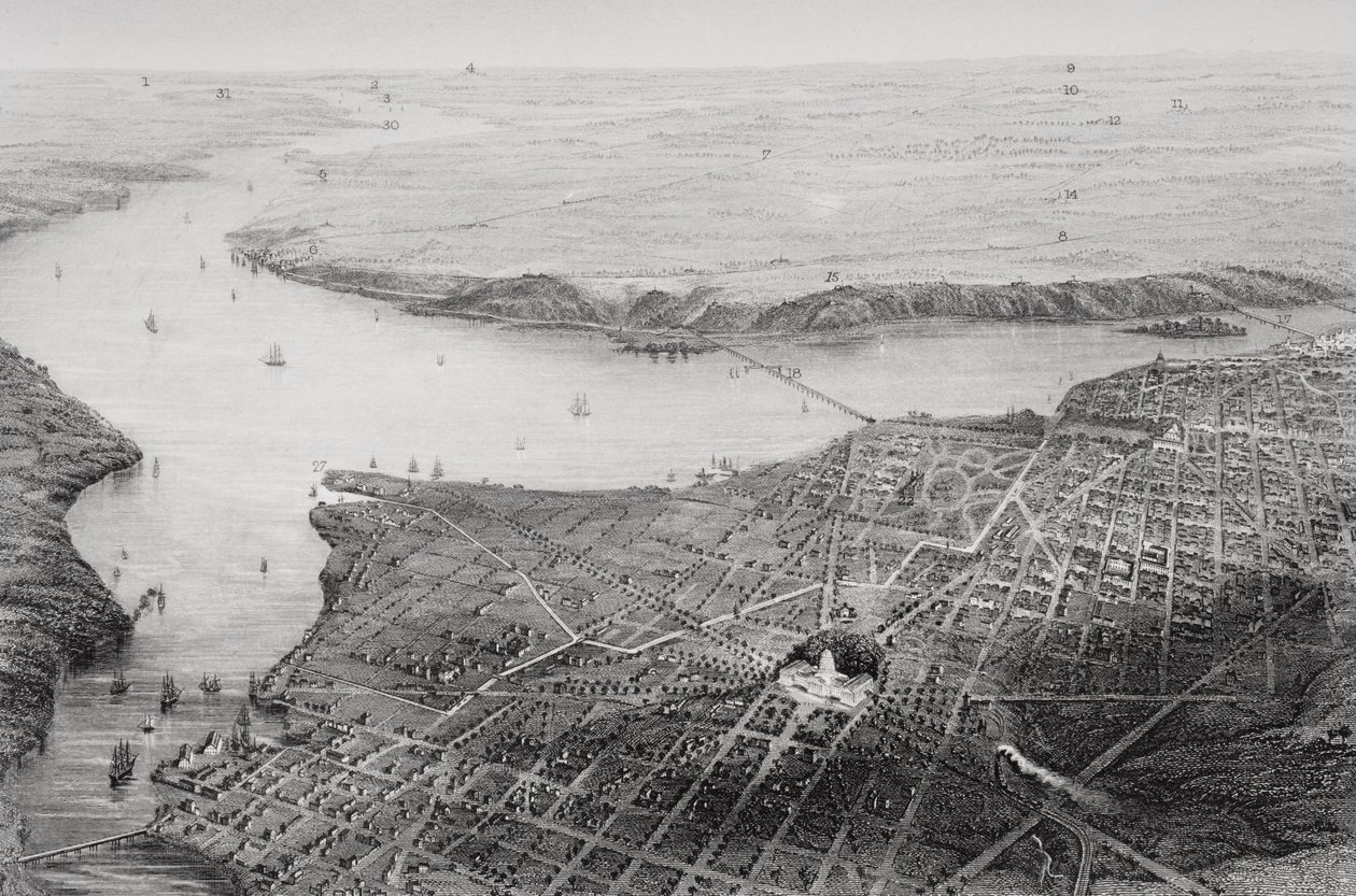 Washington D.C. en zijn omgeving tijdens de Burgeroorlog door J. Wells