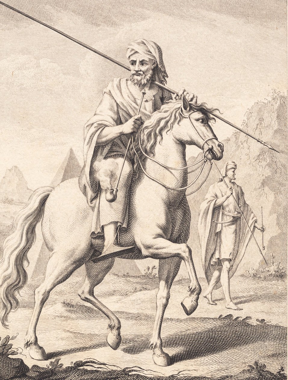 Een Arabier te Paard door J.F. Clemens