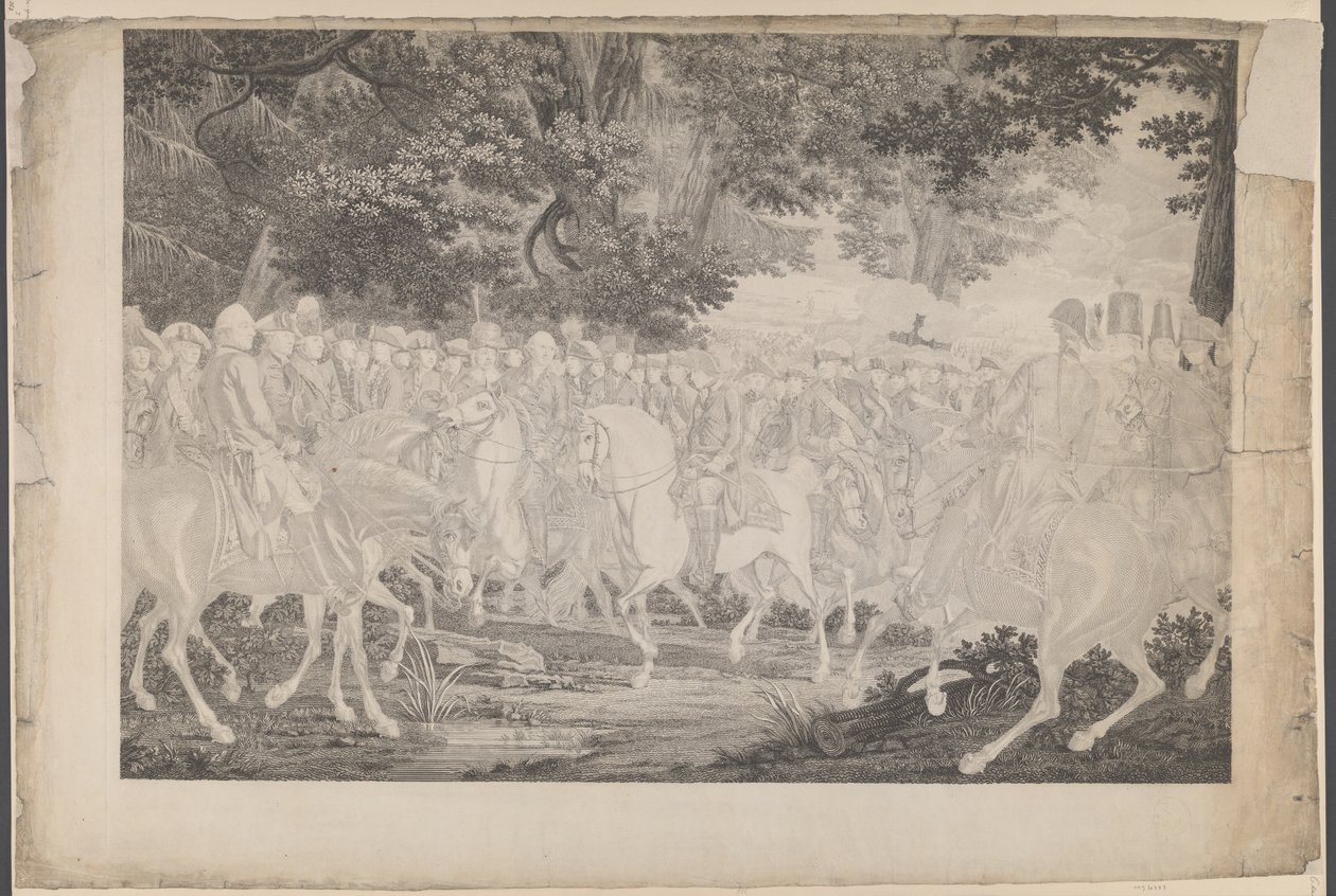 Frederik de Grote rijdt naar huis na een revue in Potsdam door J.F. Clemens