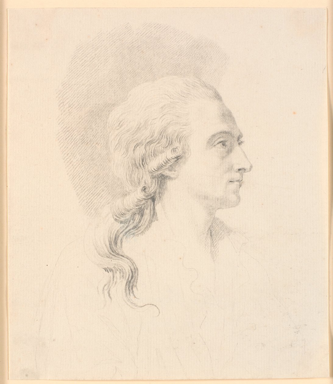 Portret van beeldhouwer Alexander Trippel. Profiel naar rechts door J.F. Clemens
