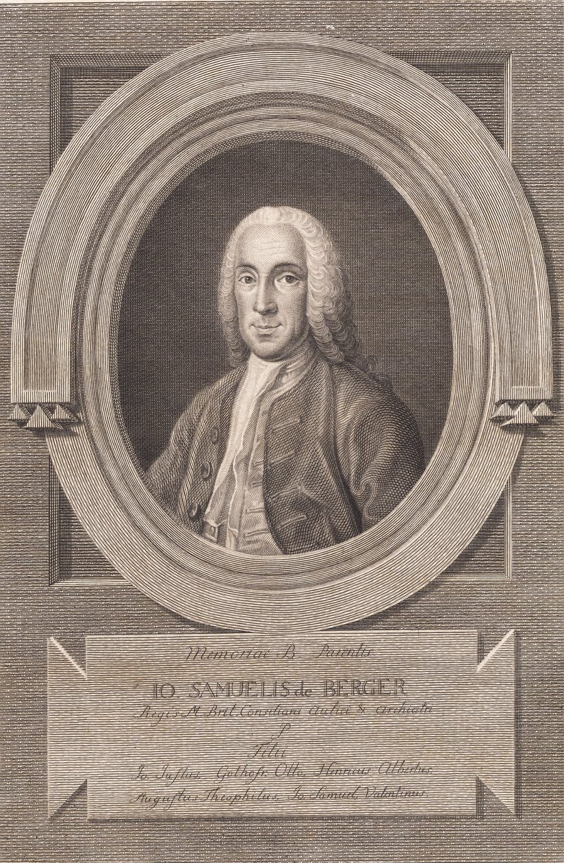 Portret van dokter Johann Samuel von Berger door J.F. Clemens