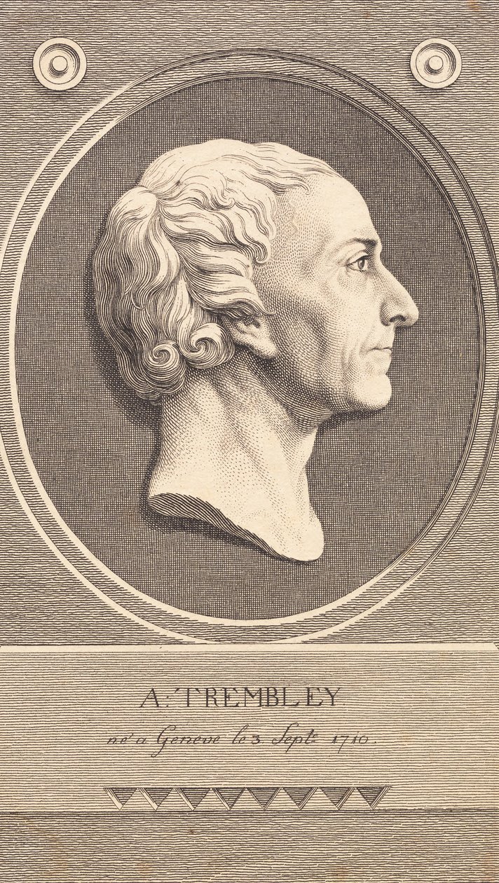 Reliefmedaillon met portret van de zoöloog Abraham Trembley door J.F. Clemens