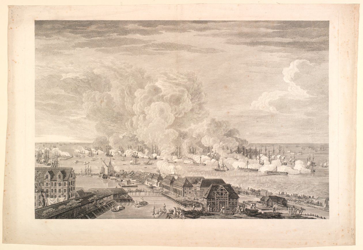 De Slag bij de Reede op 2 april 1801 door J.F. Clemens