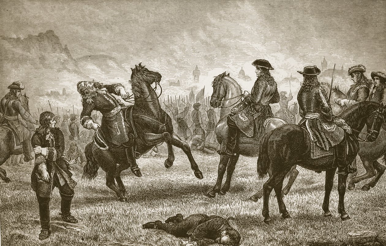 Willem III bij het beleg van Namen, gegraveerd door Butterworth en Heath door J.M.L. Ralston